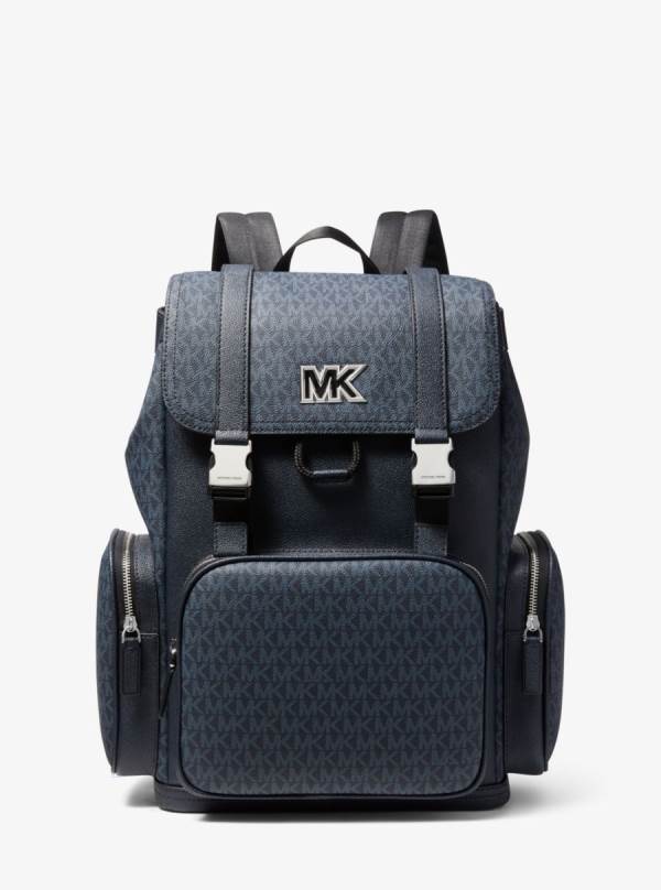 Panske Batohy Michael Kors Cooper Logo and Faux Leather Indigo - Tasky Michael Kors Slevy | ZHCTI-9512